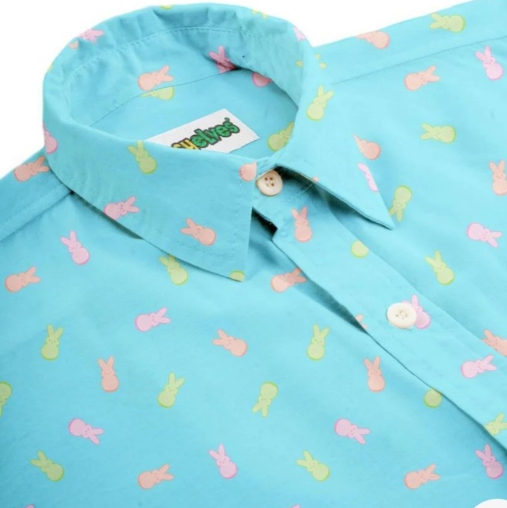 Tipsy Elves PEEPS It's Hoppin' Button Down Easter Shirt